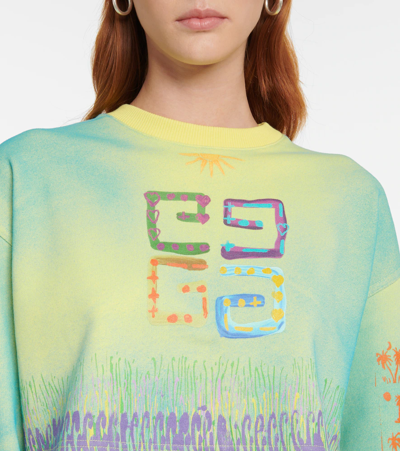 Shop Givenchy Printed Cotton Sweatshirt In Multicolored