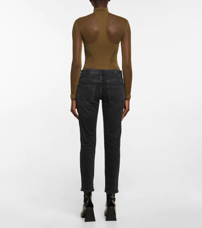 Ag Ex-boyfriend Mid-rise Slim Jeans In Blk5