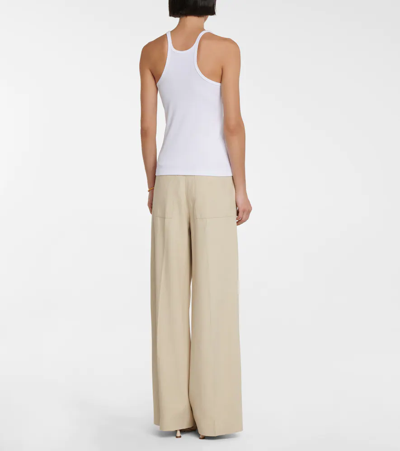 Totême Ribbed Tank Top In White