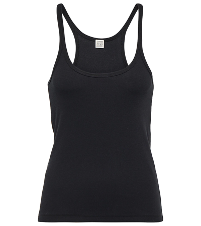 Totême Toteme Organic Cotton Rib Tank Top In Black