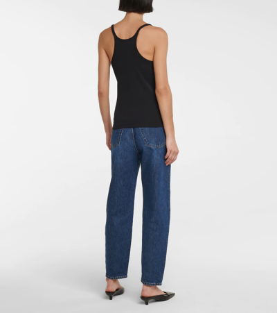 Totême Toteme Organic Cotton Rib Tank Top In Black