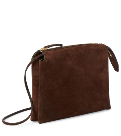 THE ROW NU MINI TWIN SUEDE CROSSBODY BAG 
