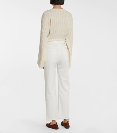 Shop Totême High-rise Straight Jeans In Off White