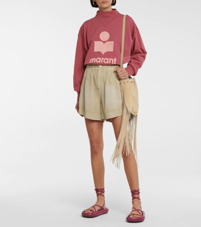 Shop Isabel Marant Étoile Moby Cotton-blend Sweatshirt In Rosewood