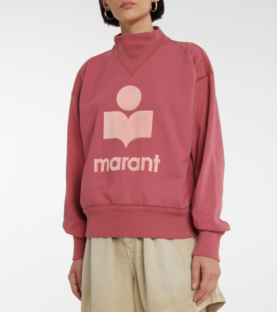 Shop Isabel Marant Étoile Moby Cotton-blend Sweatshirt In Rosewood