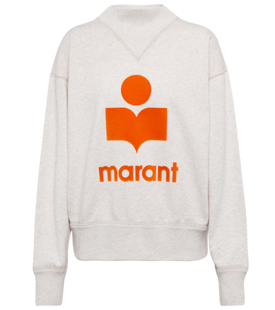 Shop Isabel Marant Étoile Moby Cotton-blend Sweatshirt In Ecru