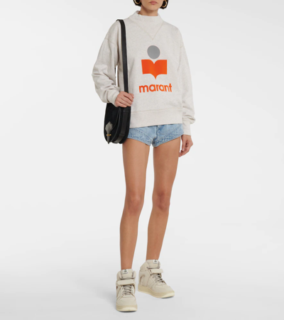 Shop Isabel Marant Étoile Moby Cotton-blend Sweatshirt In Ecru