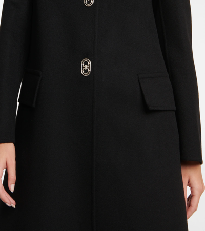 Shop Ferragamo Wool And Cashmere Coat In Nero/nero