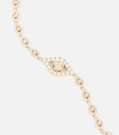 Sydney Evan Evil Eye 14kt Yellow Gold Bracelet With Diamonds In 0