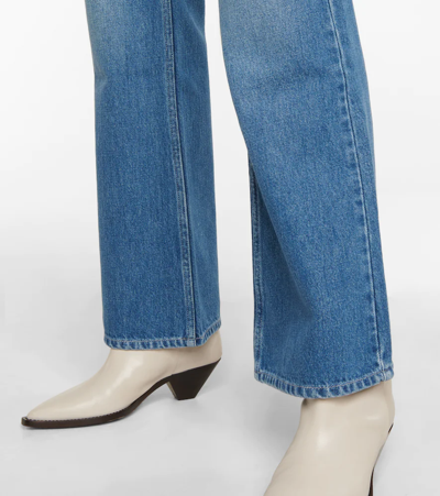 Shop Isabel Marant Étoile Belvira High-rise Bootcut Jeans In Light Blue