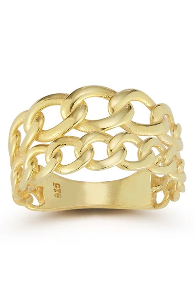 Sphera Milano Women's 14k Yellow Goldplated Sterling Silver Chain Band Ring In Yellow Gold