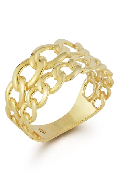 Sphera Milano Women's 14k Yellow Goldplated Sterling Silver Chain Band Ring In Yellow Gold