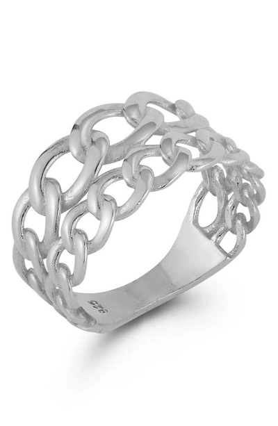 Sphera Milano Chain Link Band Ring In Silver