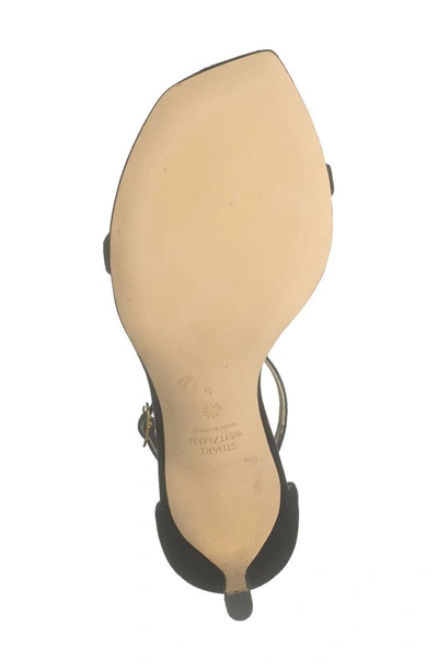 Stuart Weitzman Nunaked Suede Sandals In Black
