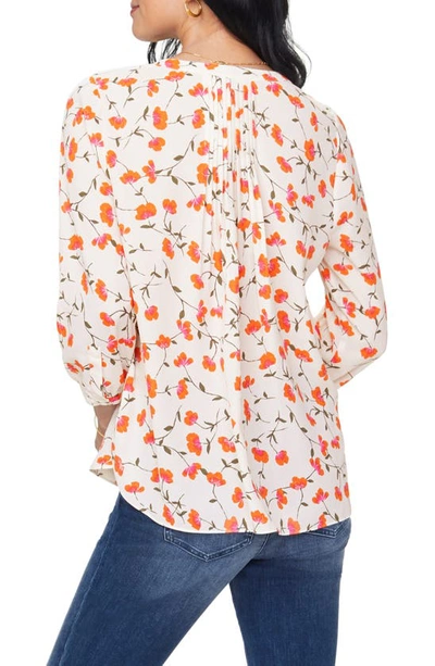 Shop Nydj High/low Crepe Blouse In Sweethearts