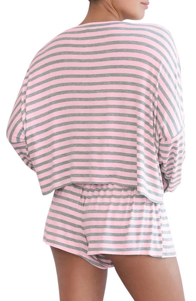 Honeydew Intimates All American Long Sleeve Shortie Pajamas In Pop Stripe