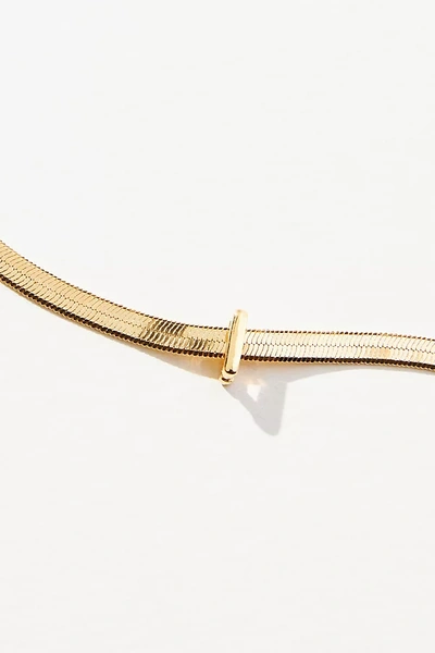 Shop Anthropologie Gold Monogram Herringbone Necklace