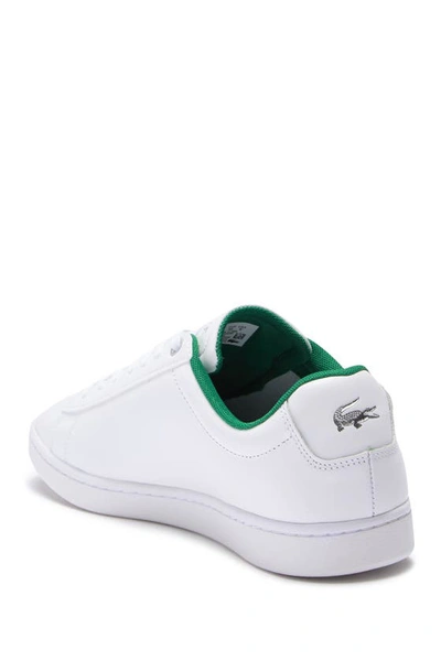 Shop Lacoste Hydez Leather Sneaker In 082 White/green