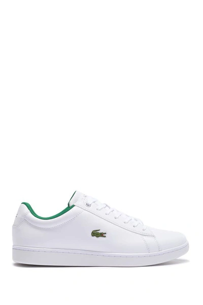 Shop Lacoste Hydez Leather Sneaker In 082 White/green