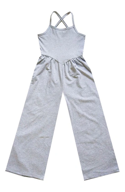 Joe-ella Wide Leg Knit Jumpsuit In Grey