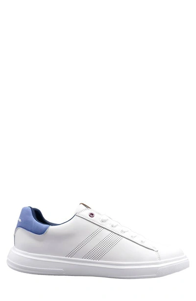 Shop Ben Sherman Hardie Trainer Sneaker In White/blue Pu