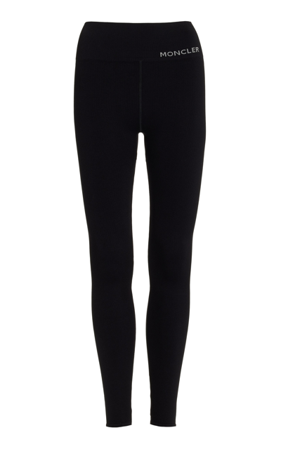 Shop Moncler Women's Jersey Leggings In Black