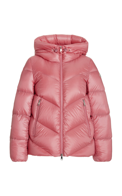 Shop Moncler Women's Chambon Hooded Down Puffer Jacket In Pink