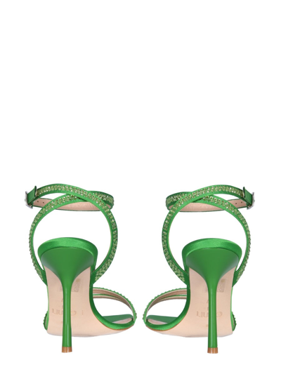 Shop Leonie Hanne X Liu Jo "camellia" Sandals In Green
