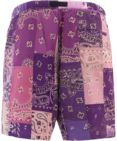Shop Readymade "easy" Bandana Short In Purple