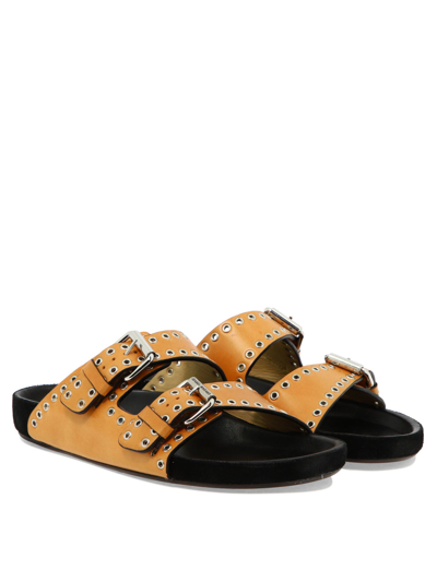 Shop Isabel Marant "lennyo" Sandals In Beige