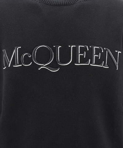 Shop Alexander Mcqueen "mcqueen" Sweater In Black  