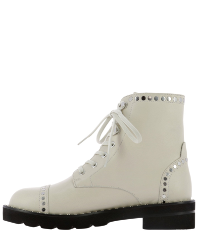Shop Stuart Weitzman "mila Lift Studs" Ankle Boots In White