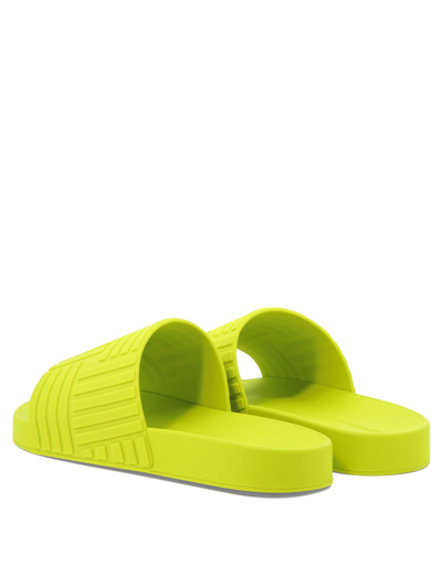 Shop Bottega Veneta "slider" Sandals In Green
