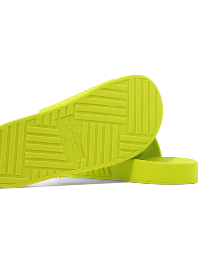 Shop Bottega Veneta "slider" Sandals In Green