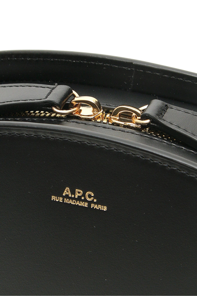 Shop Apc A.p.c. Demi Lune Crossbody Bag In Black