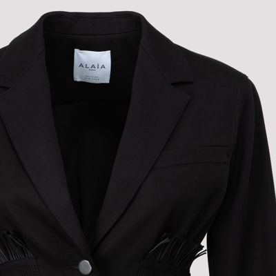 Shop Alaïa Alaia  Gabardine Jacket In Black