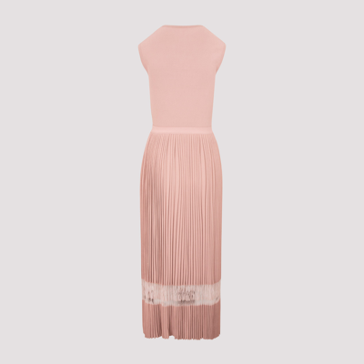 Shop Alaïa Alaia  Viscose Long Dress In Pink &amp; Purple