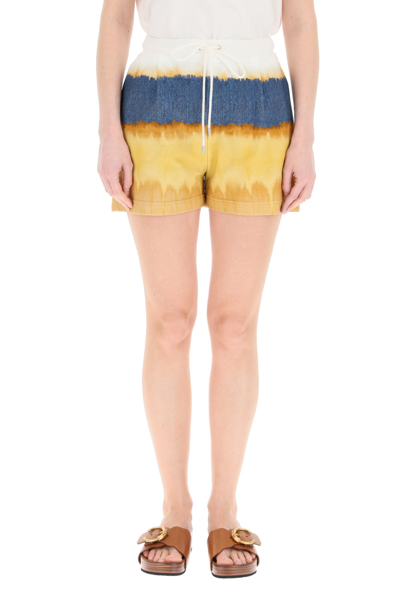 Shop Alberta Ferretti I Love Summer Tie-dye Jersey Shorts In Mixed Colours