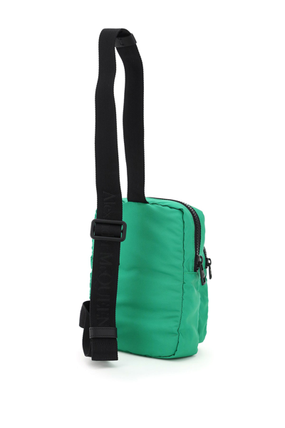 Shop Alexander Mcqueen Nylon Crossbody Bag In Green