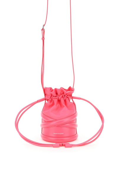 Shop Alexander Mcqueen The Soft Curve Bucket Bag In Pink