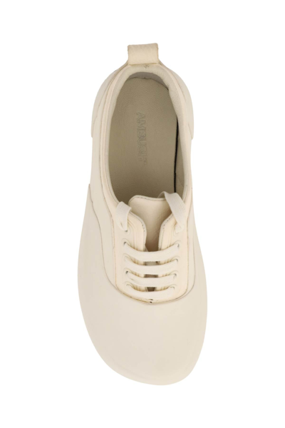 Shop Ambush Rubber And Leather Sneakers In White