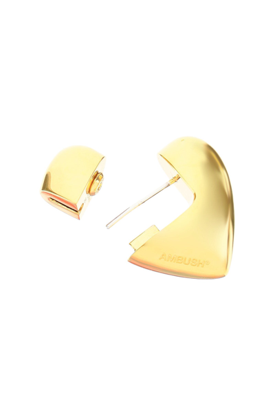 Shop Ambush Small Solid Heart Earrings In Gold