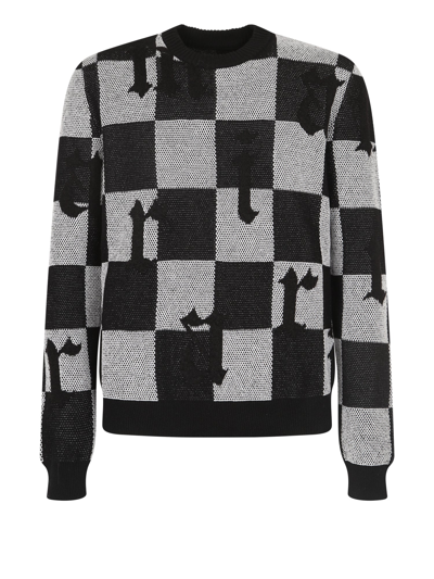 Shop Amiri Crew Neck Sweater In Black