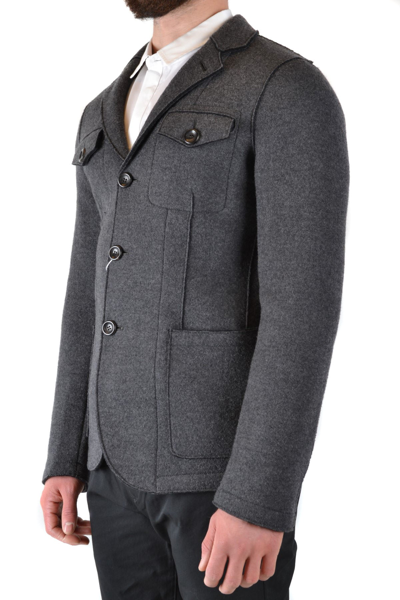Shop Armani Collezioni Jacket In Gray