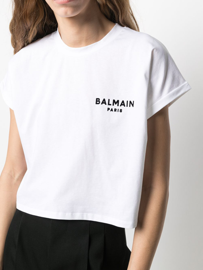 Shop Balmain Short T-shirt Clothing In White