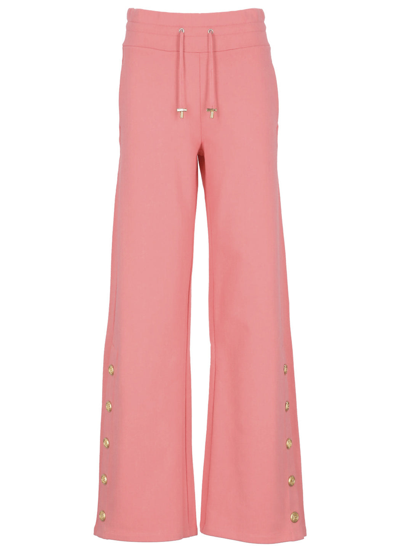 Shop Balmain Trousers In Rose Saumon
