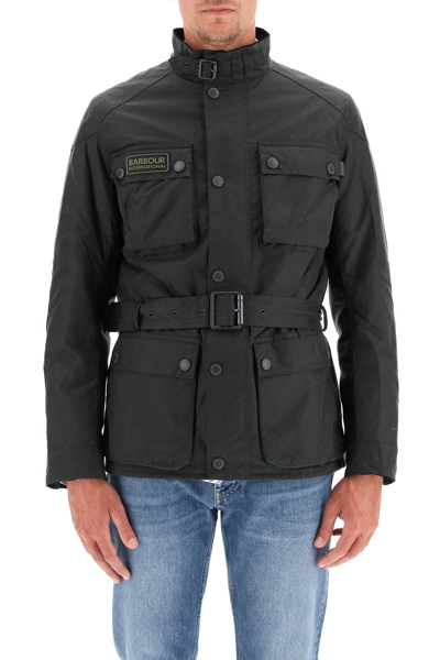 Shop Barbour International Blackwell International Jacket In Waxed Cotton In Green