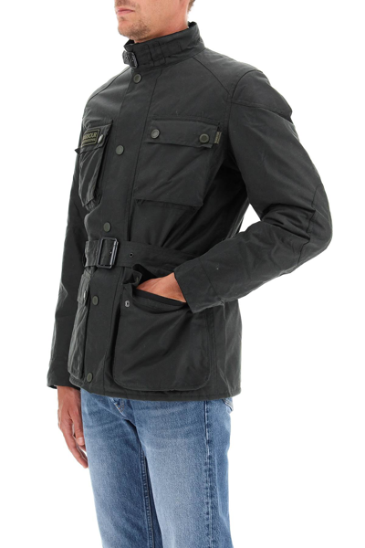 Shop Barbour International Blackwell International Jacket In Waxed Cotton In Green