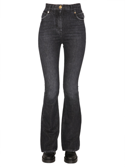 Shop Balmain Bootcut Jeans In Black