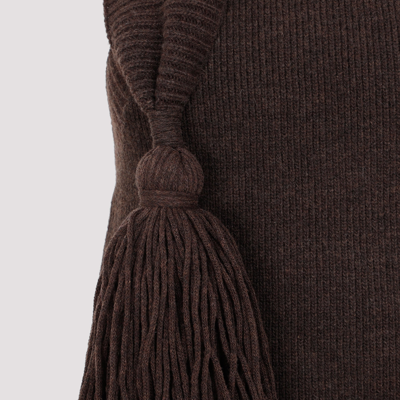 Shop Bottega Veneta Wool Knitted Dress In Brown
